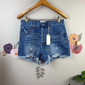 by Together Frayed 3.5" Hem Denim Shorts - Size - Medium